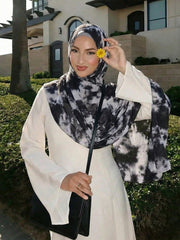 1pcs Casual Artistic Oil Painting Print Hijab