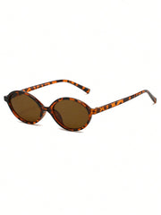 2pc Oval Retro Small Frame Sunglasses Set