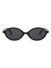 2pc Oval Retro Small Frame Sunglasses Set