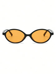 2pc Oval Vintage Small Frame Sunglasses Set