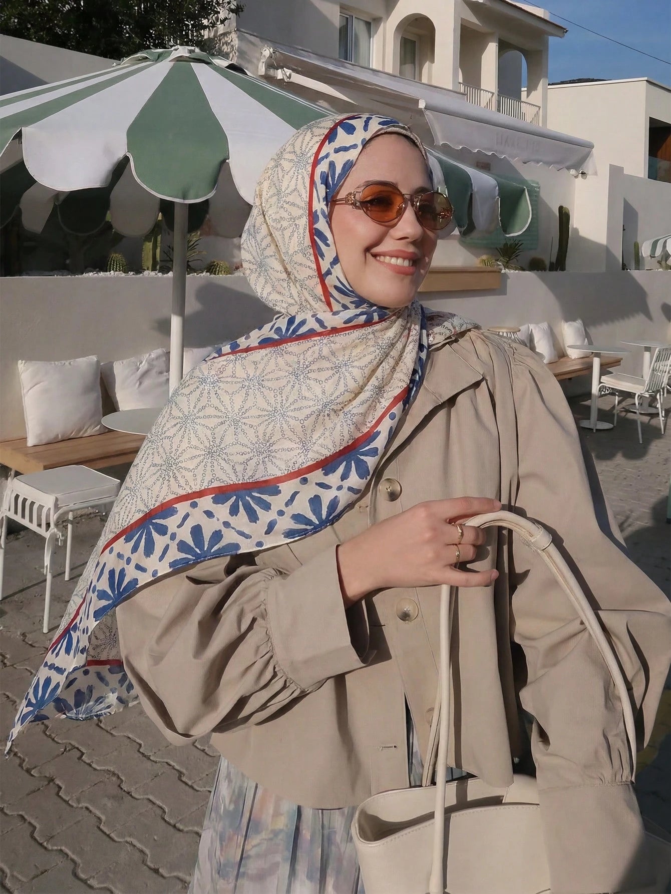 1pc Bohemian Paisley Print Headscarf Shawl