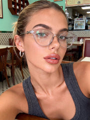 Oval Grey Non-Prescription Glasses