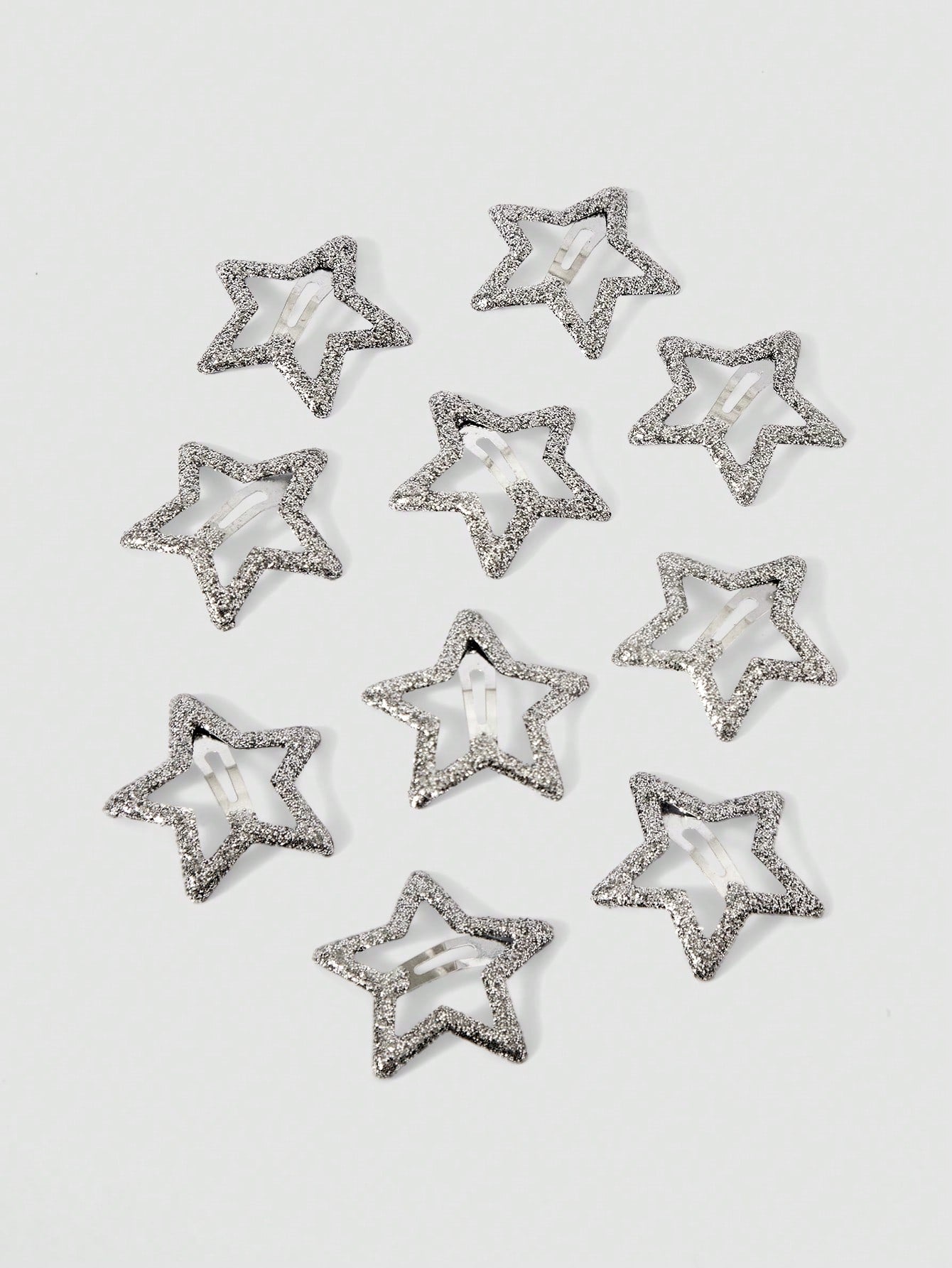 20pcs Women Glowing Silver Star Hair Clips - www.thetreasurebox.me