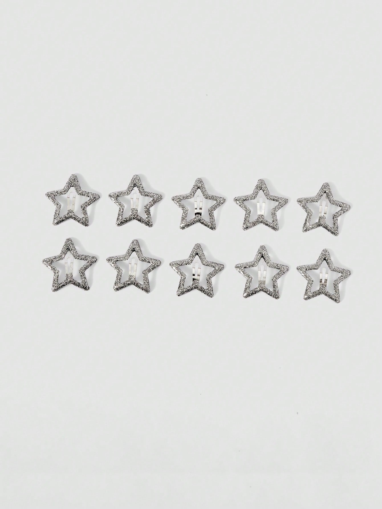20pcs Women Glowing Silver Star Hair Clips - www.thetreasurebox.me