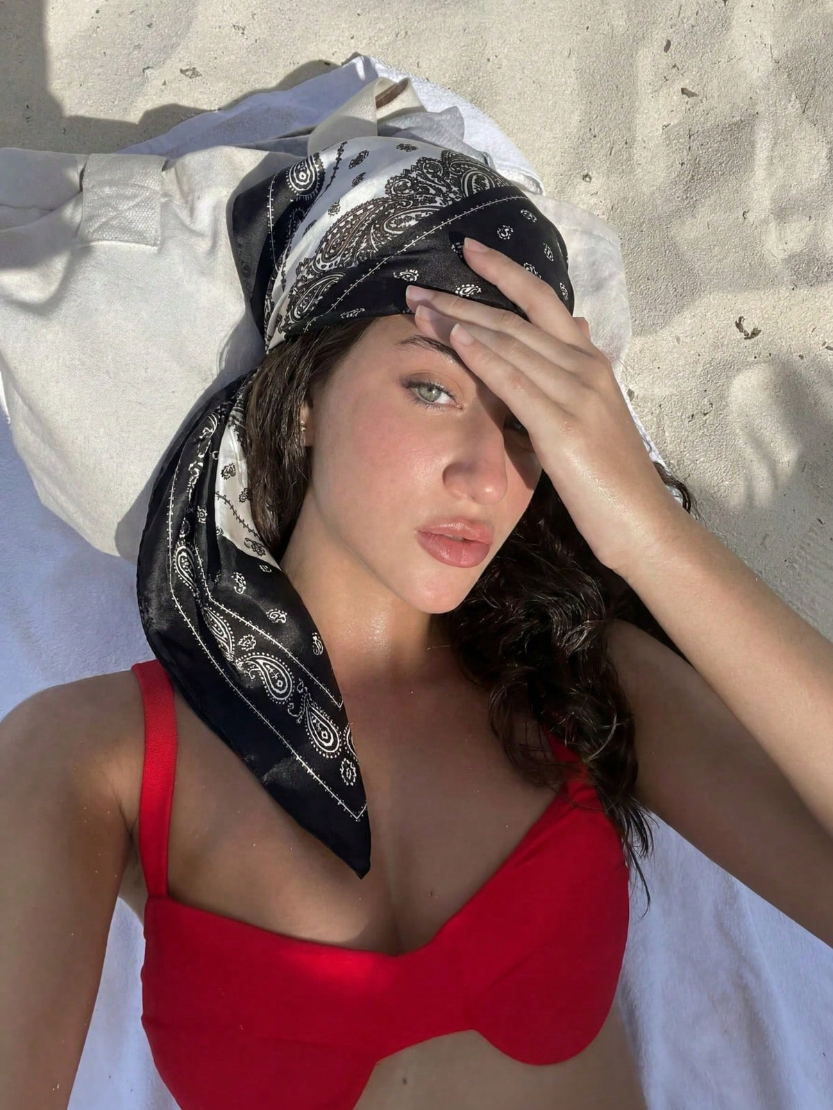 1pc Bohemian Style Paisley Print Bandana