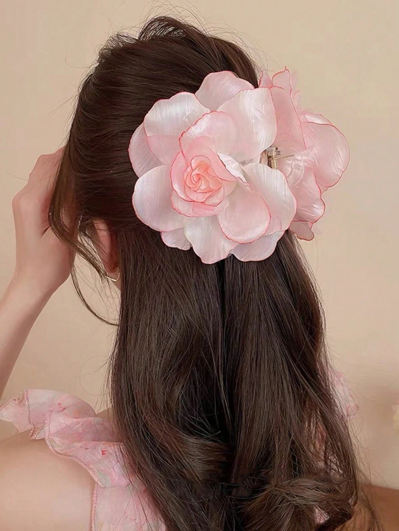 1pc Bohemian Extra Large Floral Hair Clip