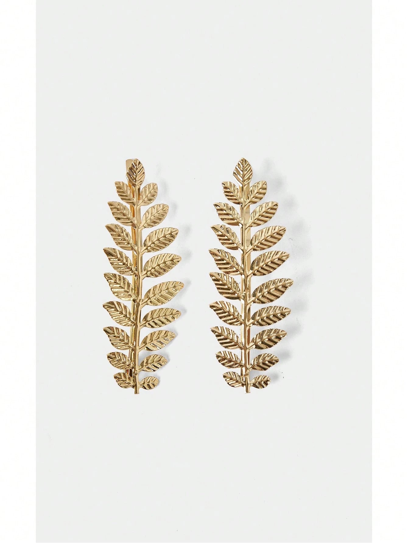 2pcs Metal Leaf Side Clips - www.thetreasurebox.me