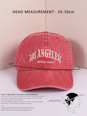 1pc Washed Blue Letter Los Angeles Vintage Baseball Cap