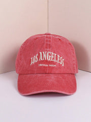 1pc Washed Blue Letter Los Angeles Vintage Baseball Cap