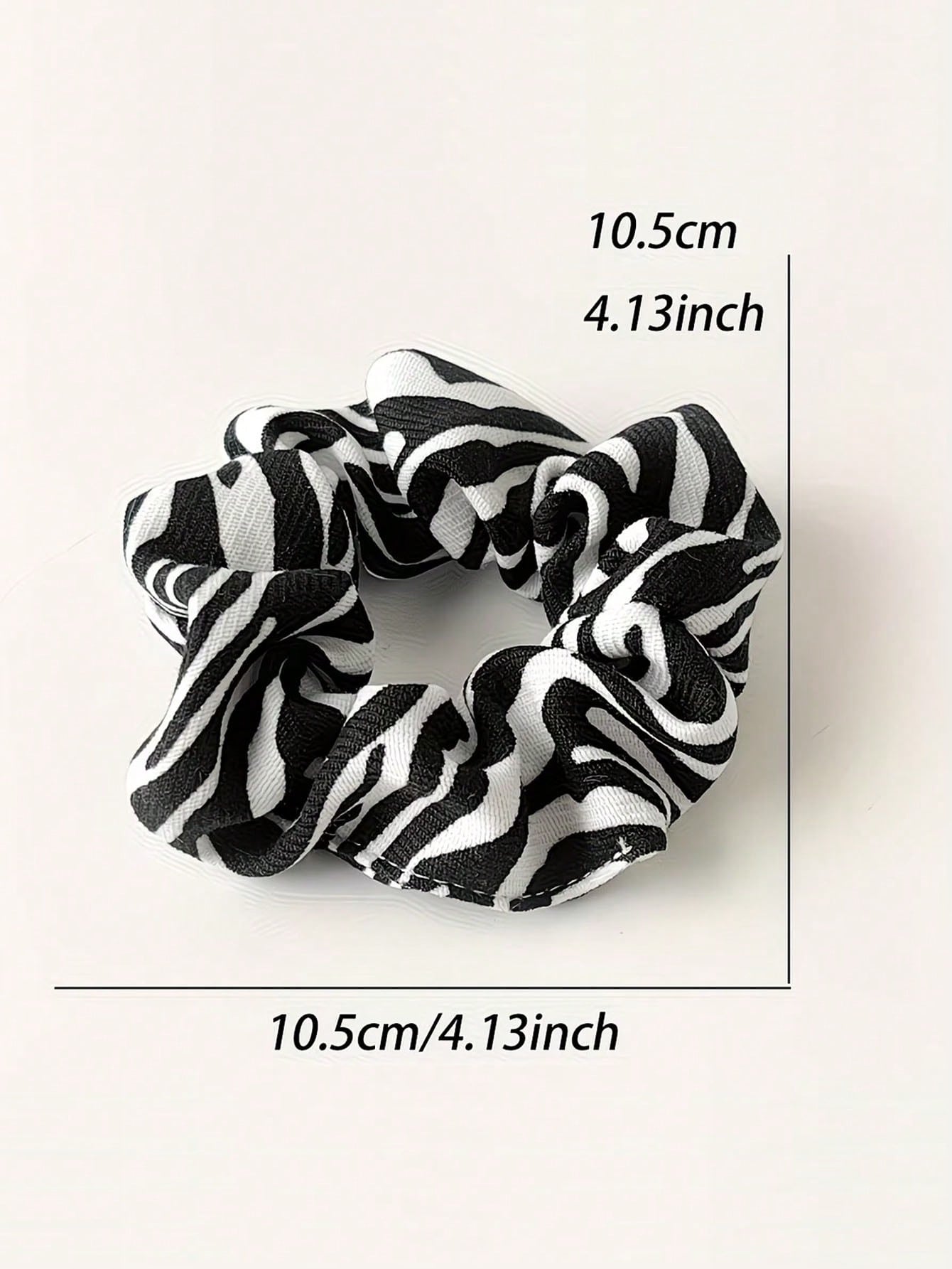 5Pcs Vintage Leopard Zebra Print Scrunchies Set