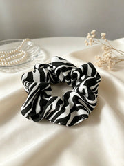 5Pcs Vintage Leopard Zebra Print Scrunchies Set