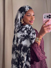 1pcs Casual Artistic Oil Painting Print Hijab