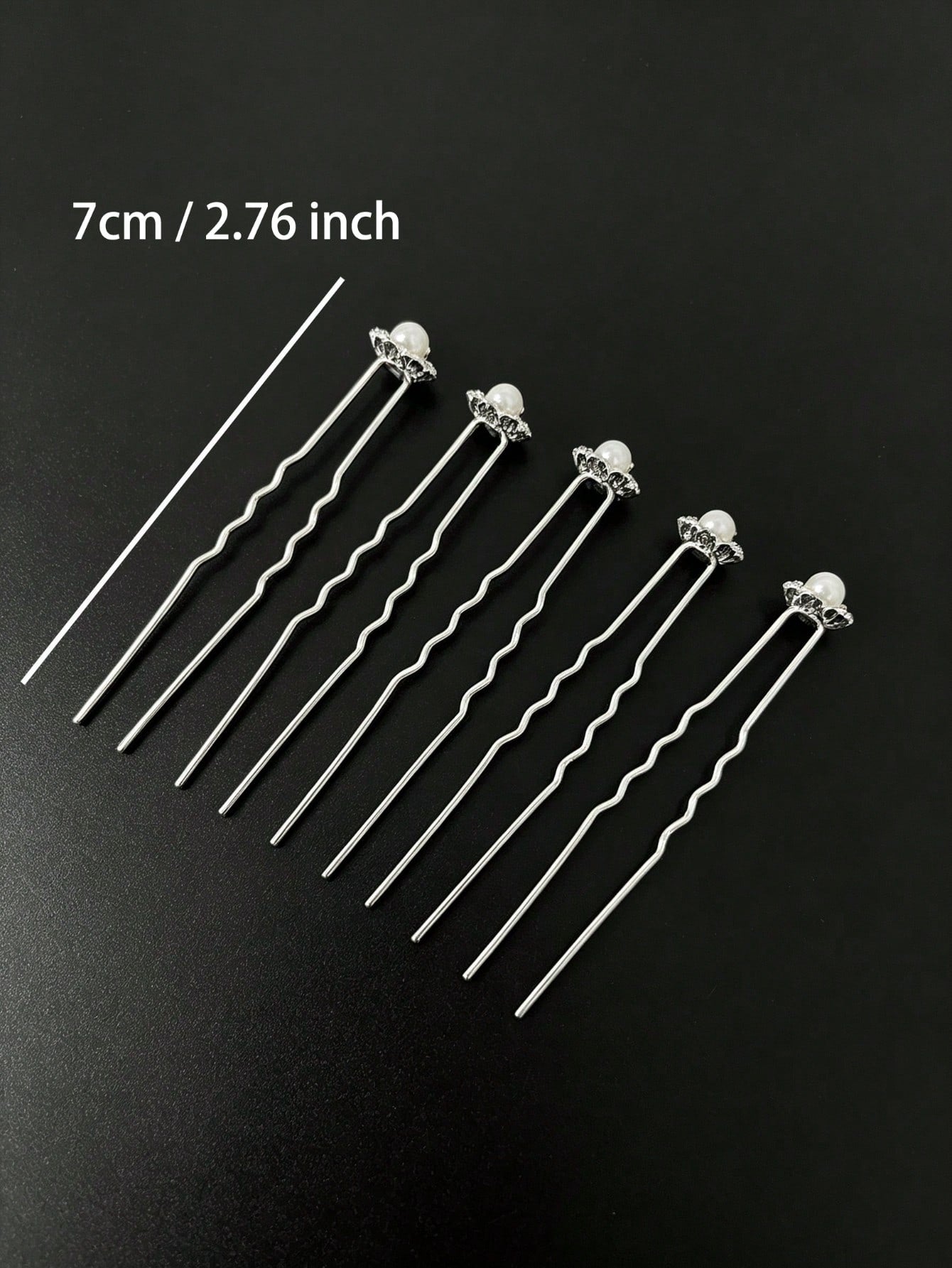 20pc Rhinestone Pearl Flower Hair Pins
