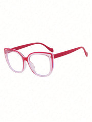 Oversized Cat Eye Clear Lens Glasses