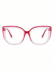 Oversized Cat Eye Clear Lens Glasses