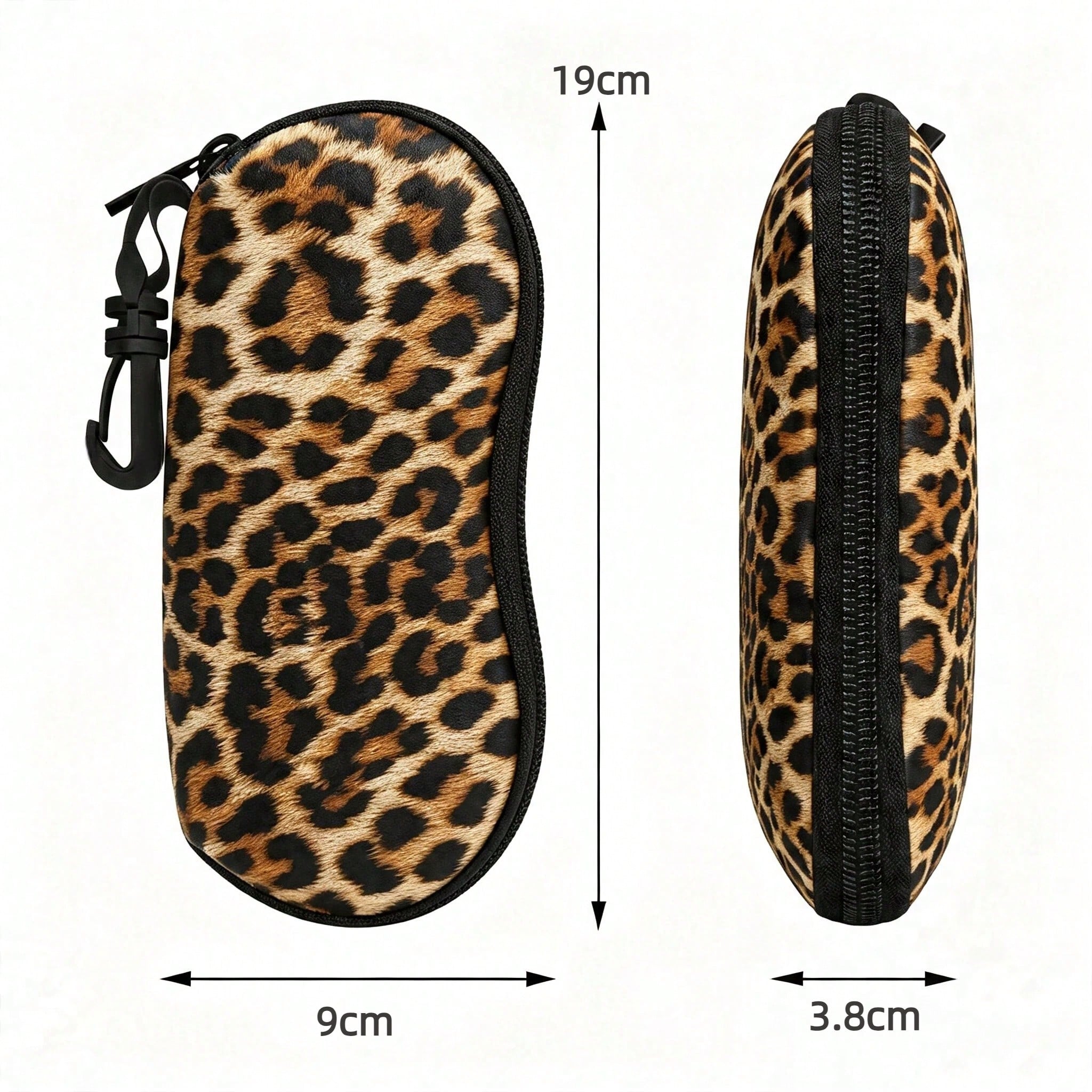 1pc Leopard Print Soft Glasses Case