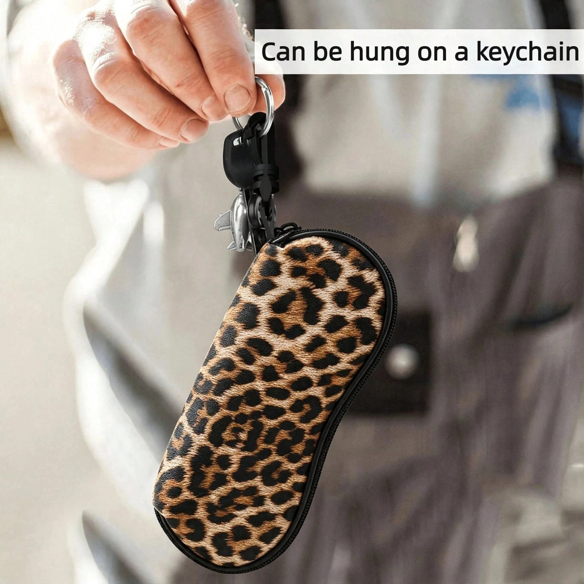 1pc Leopard Print Soft Glasses Case