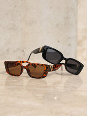 2pc Square Frame Vintage Sunglasses Set