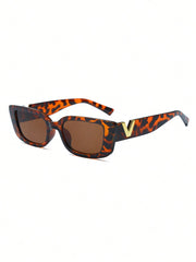2pc Square Frame Vintage Sunglasses Set