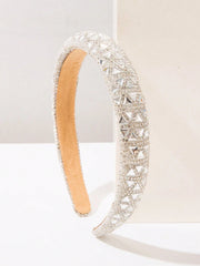 1pc Geometric Pattern Rhinestone Wide Headband