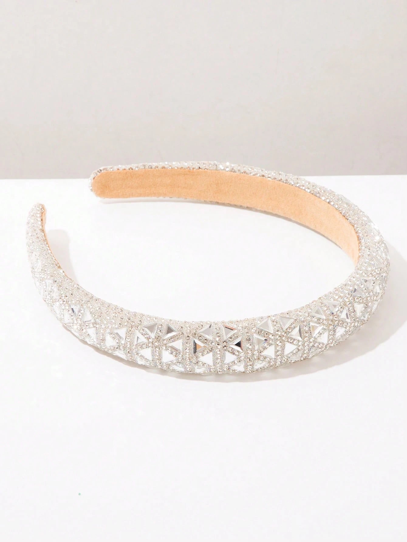 1pc Geometric Pattern Rhinestone Wide Headband