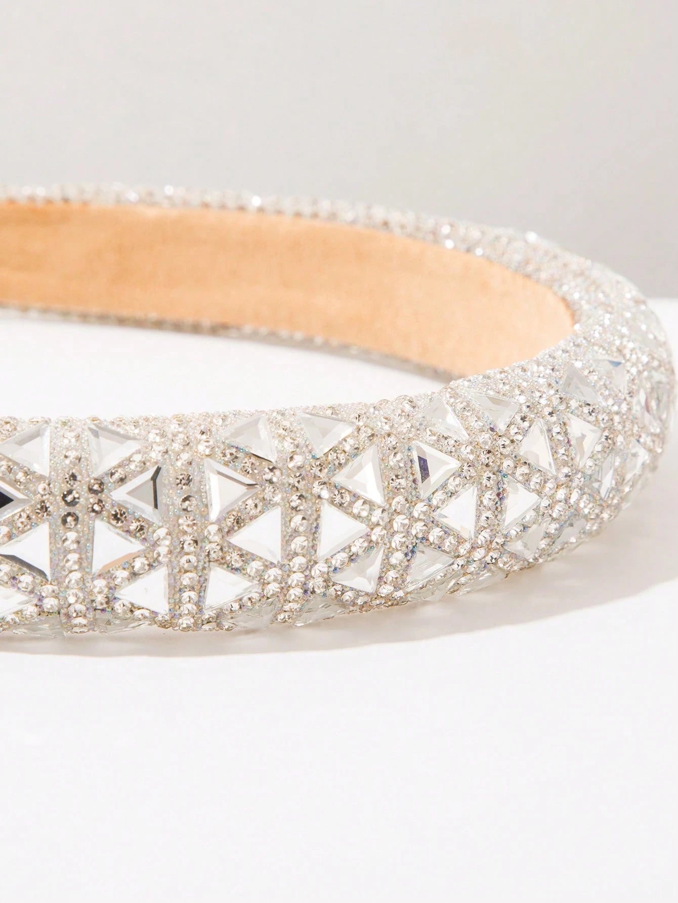 1pc Geometric Pattern Rhinestone Wide Headband