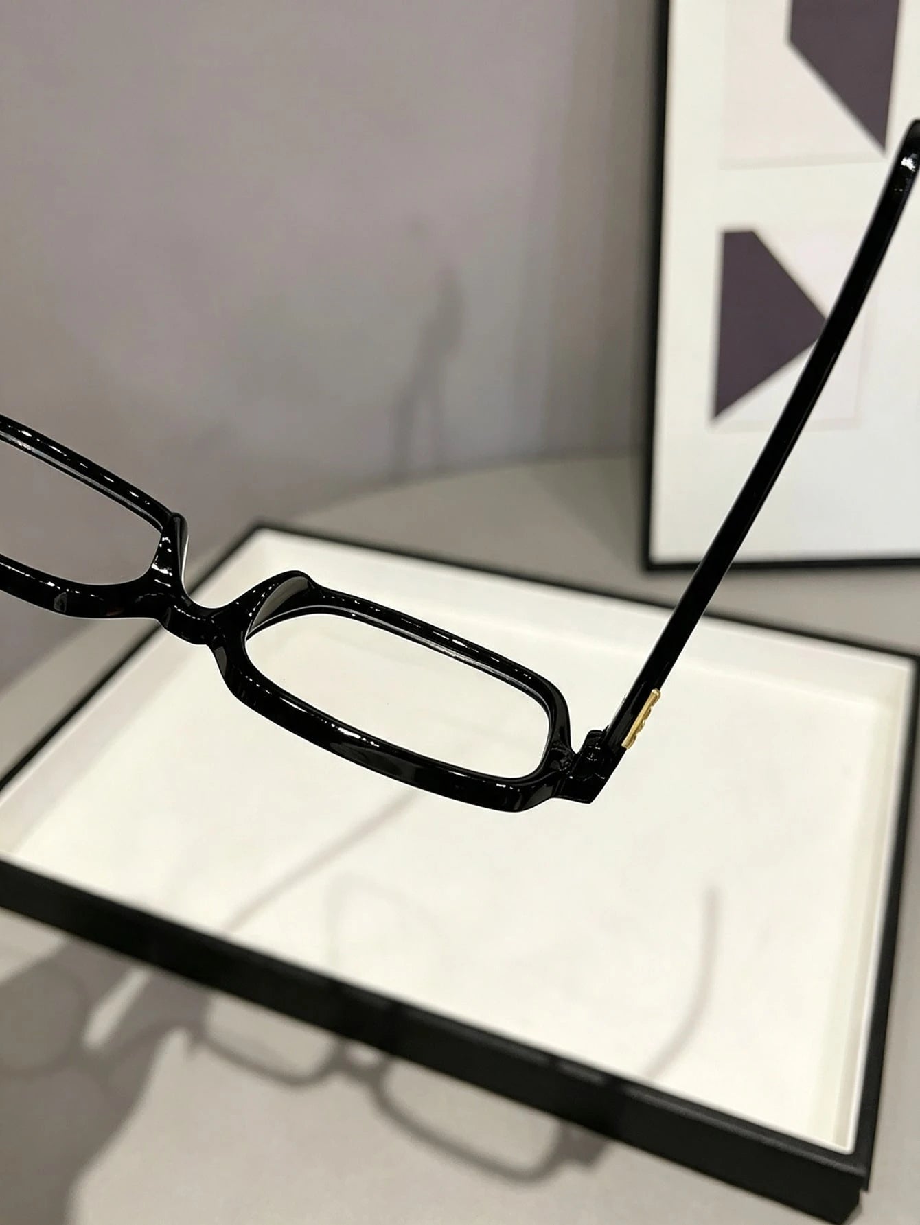 Casual Rectangular Frame Decorative Glasses