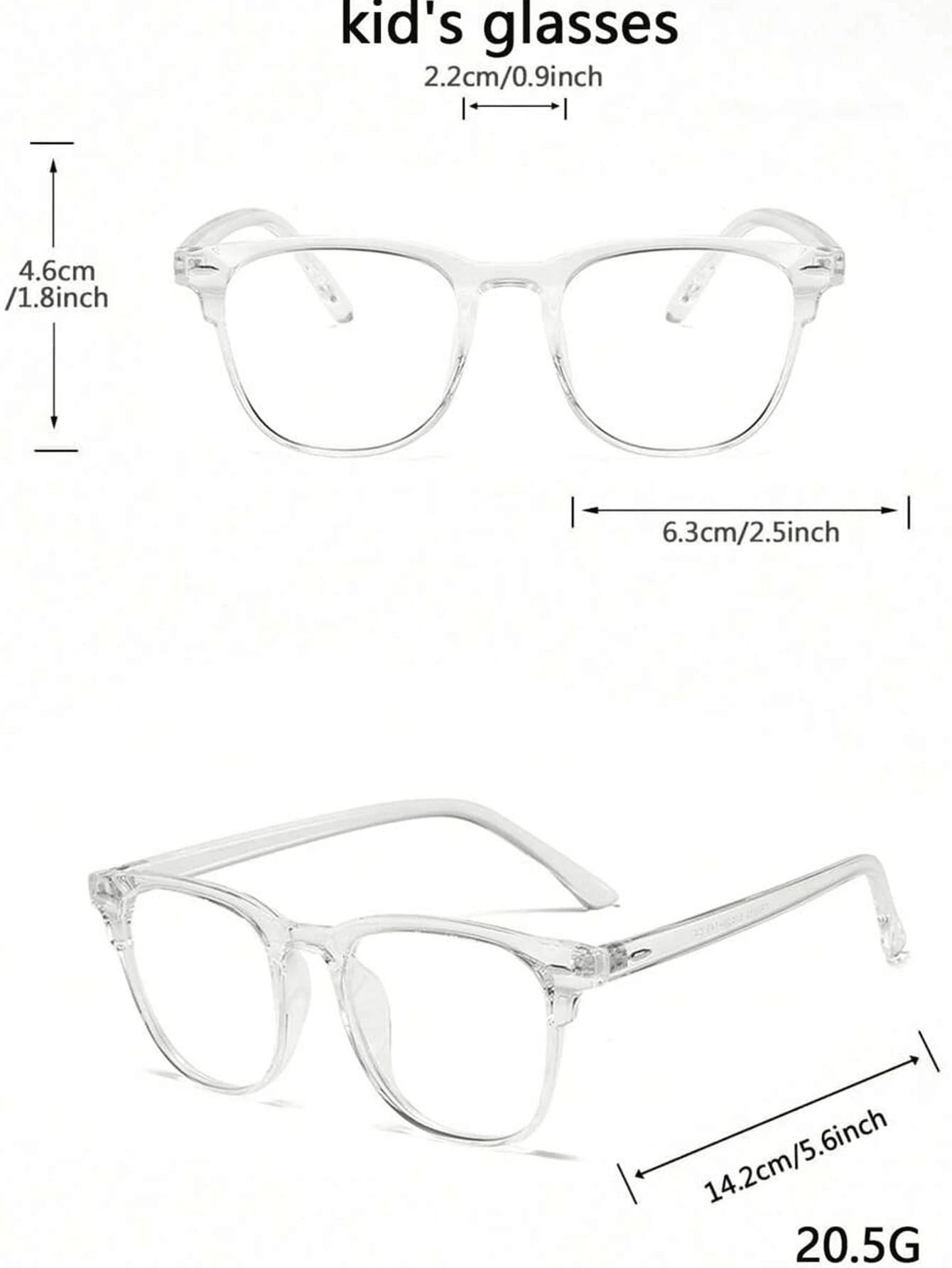 Square Acrylic Classic Plano Lens Glasses