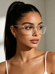 Square Acrylic Classic Plano Lens Glasses