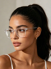 Square Acrylic Classic Plano Lens Glasses