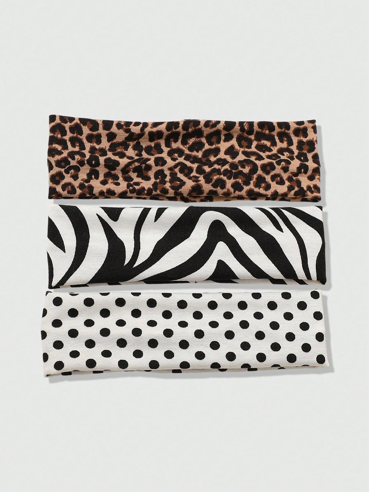 3pc Kawaii Print Elastic Sweatband Set