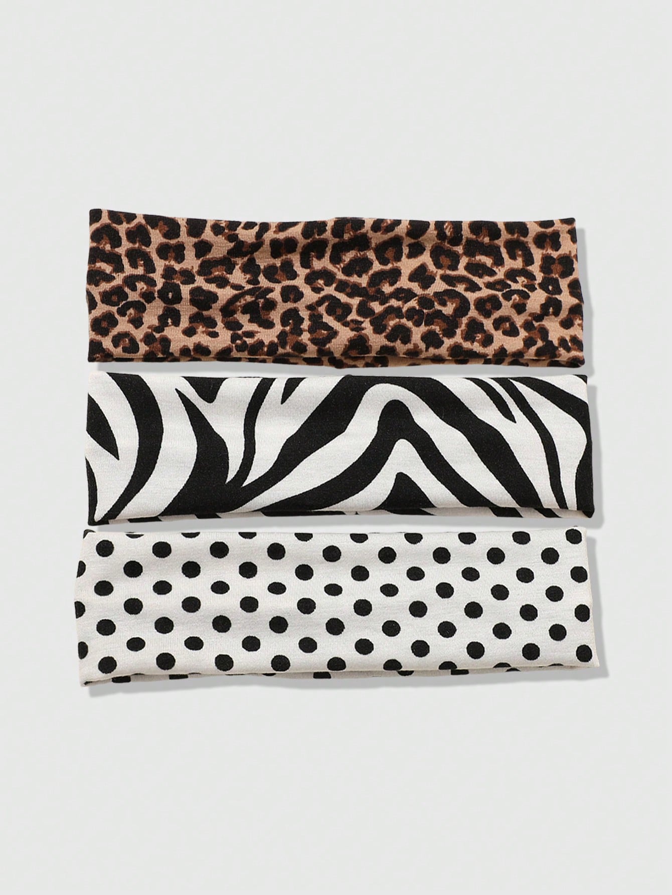 3pc Kawaii Print Elastic Sweatband Set