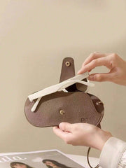 Shockproof Portable Glasses Storage Bag - Brown