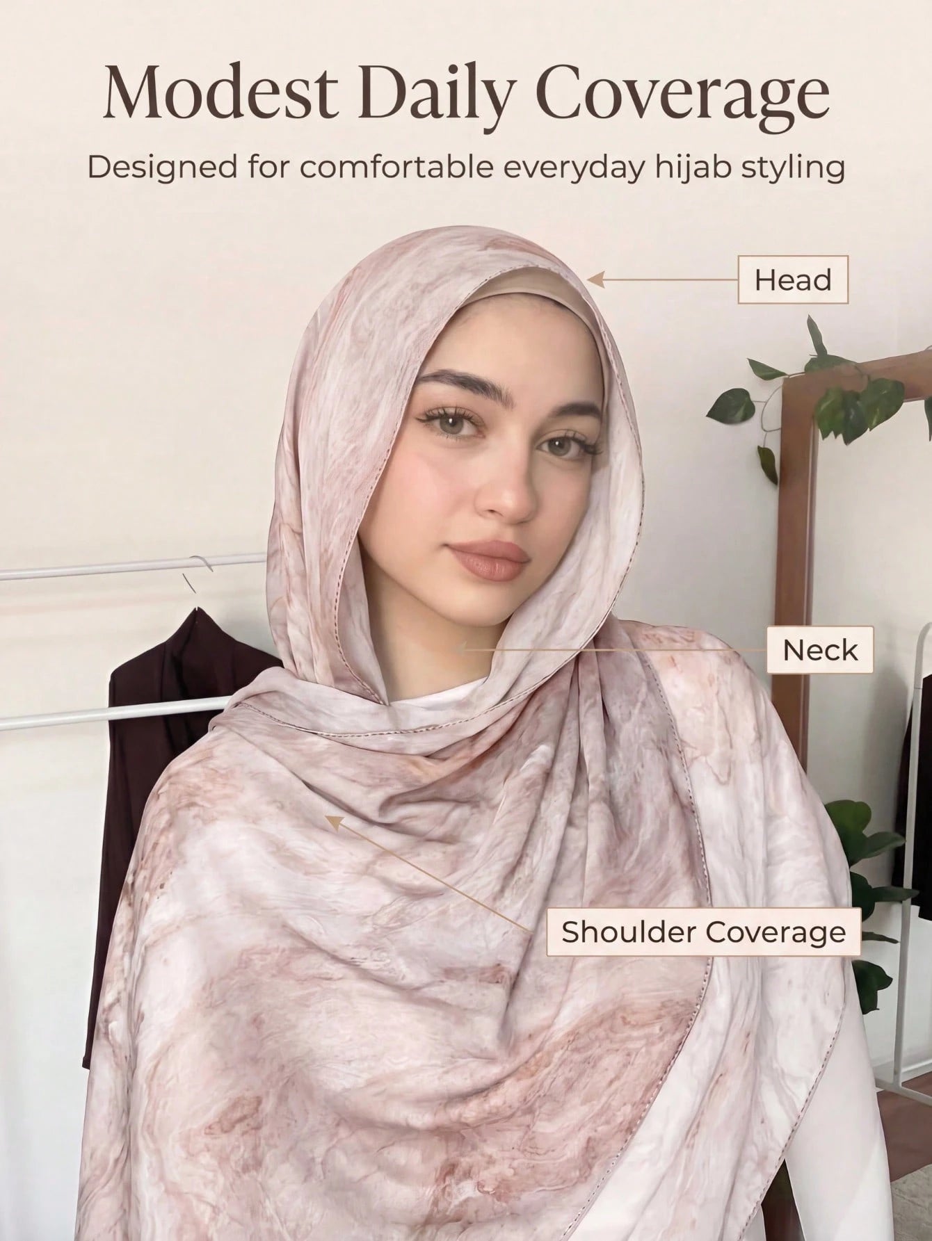 1pc Bohemian Style Watercolor Print Scarf