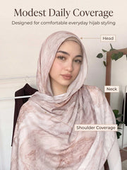 1pc Bohemian Style Watercolor Print Scarf