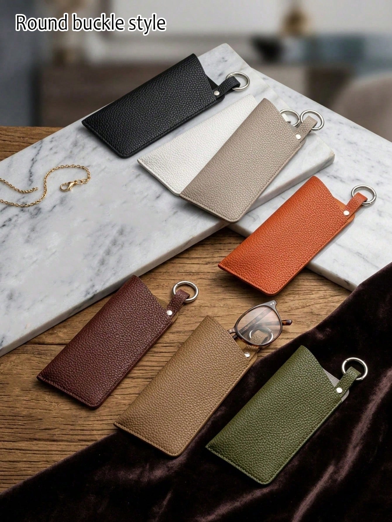 Hanging Leather Glasses Pouch
