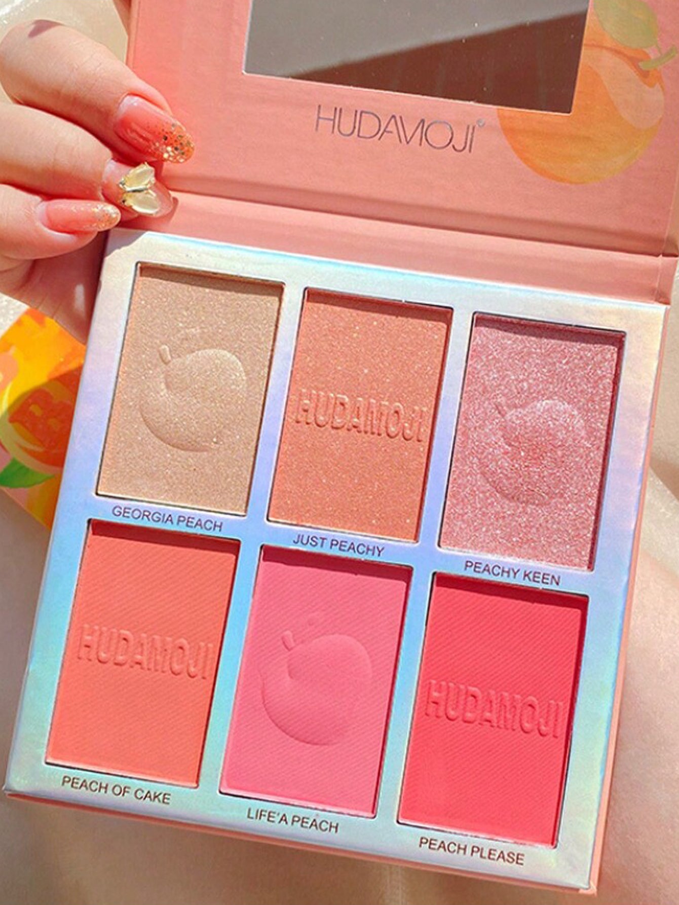 1 Pc Six Color Powder Highlight Blusher