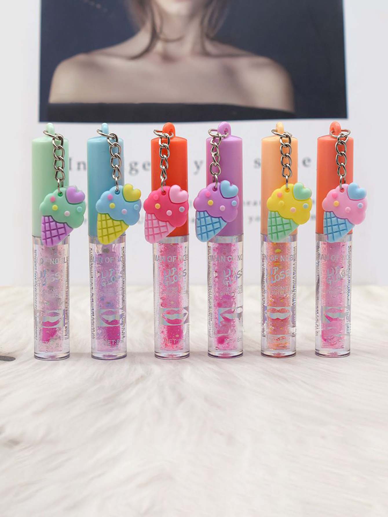 1pc Glittery Lip Kiss Liquid Lip gloss - FD ⚡