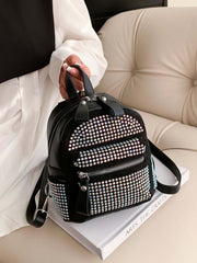 Mini Rhinestone & Faux Pearl Decor Chain Backpack- FD ⚡