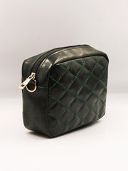 Minimalist Quilted Chain Crossbody Bag - Dark Green - FD ⚡