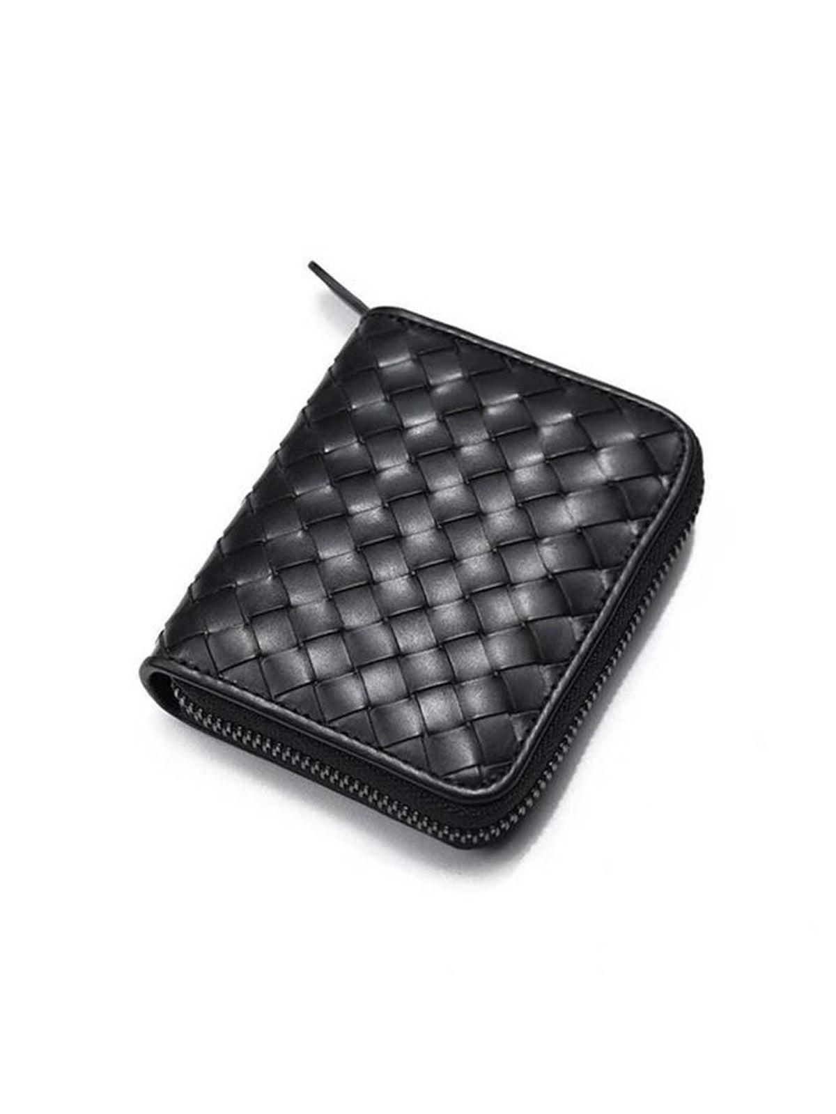 Black Vintage Zipper Wallet - Black- FD ⚡