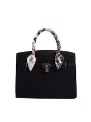 Twilly Scarf Decor Large Capacity Tote Shoulder Bag