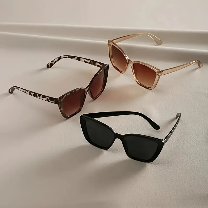 3pcs Cat Eye Frame Sunglasses