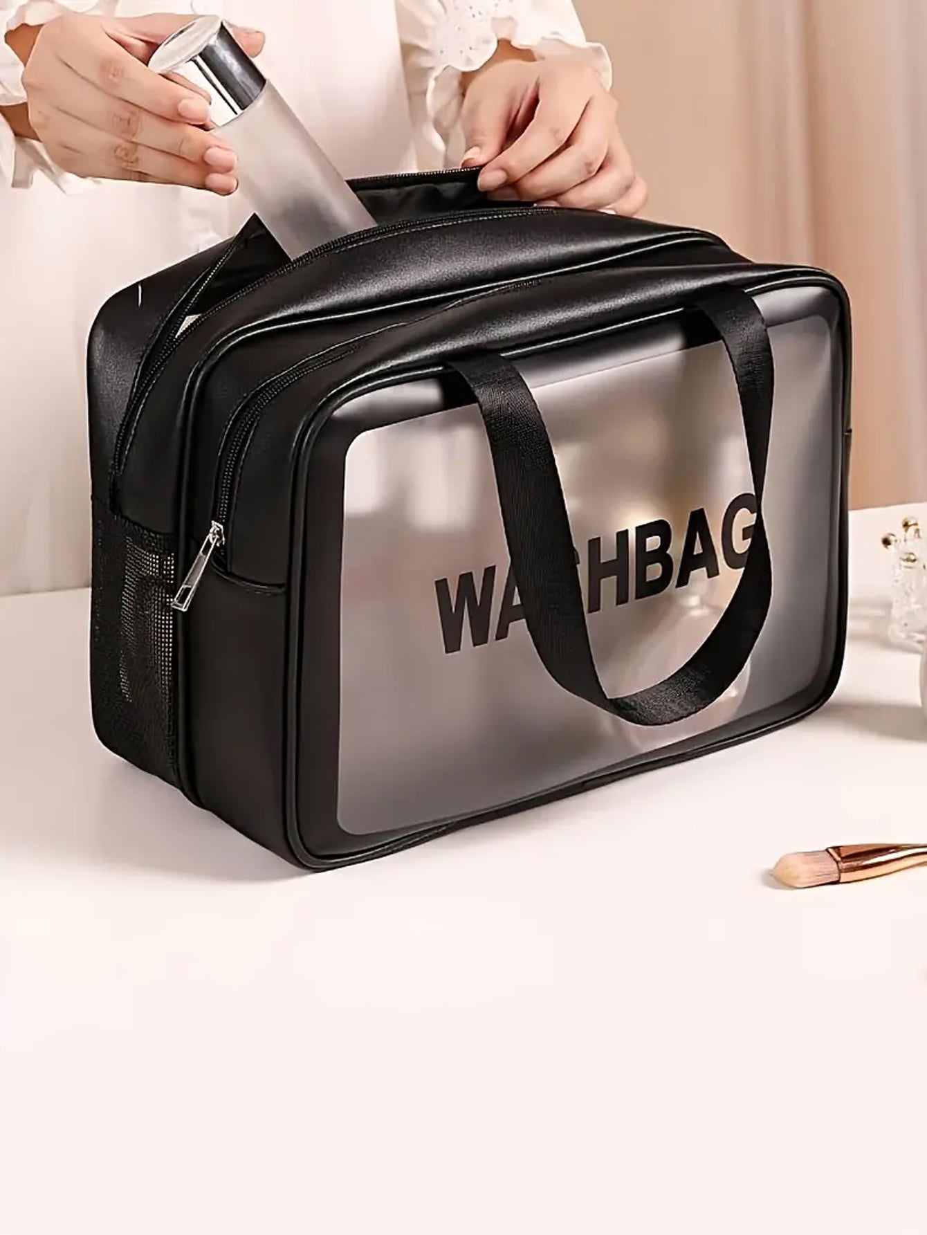 1pc Large Capacity Transparent Cosmetic Bag - FD ⚡