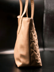 Quilted Pattern Shoulder Tote Bag - Khaki  - FD ⚡