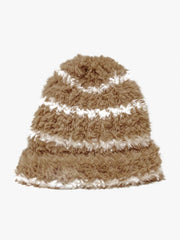 1pc Polyester Lined Knitted Winter Fluffy Beanie 100% Wool - FD ⚡