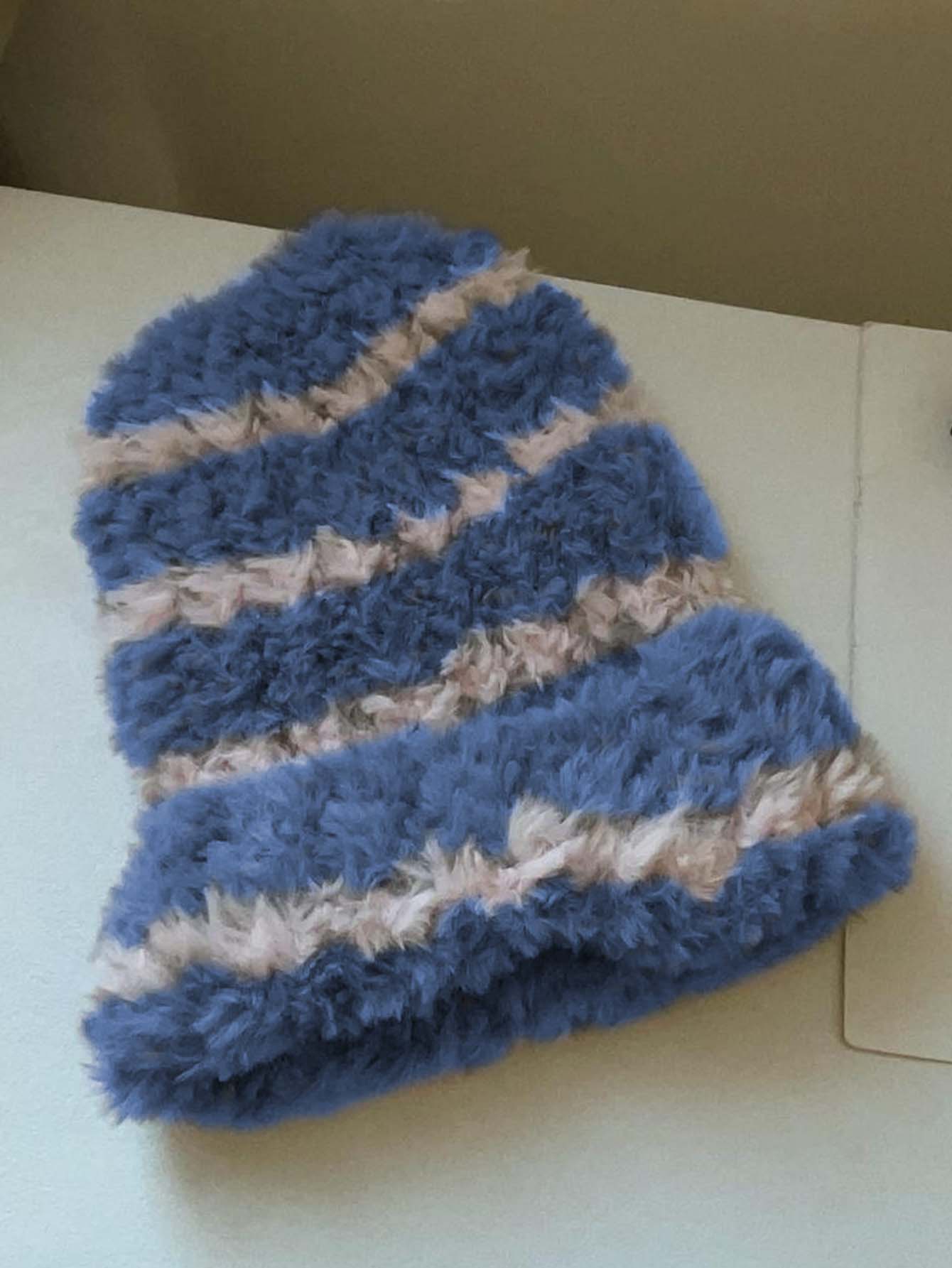 1pc Winter Warm Fluffy Knitted Beanie 100% Wool - FD ⚡