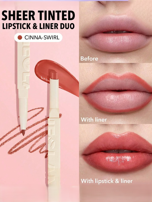 2-In-1 Matte Lip Liner Lipstick Pencil