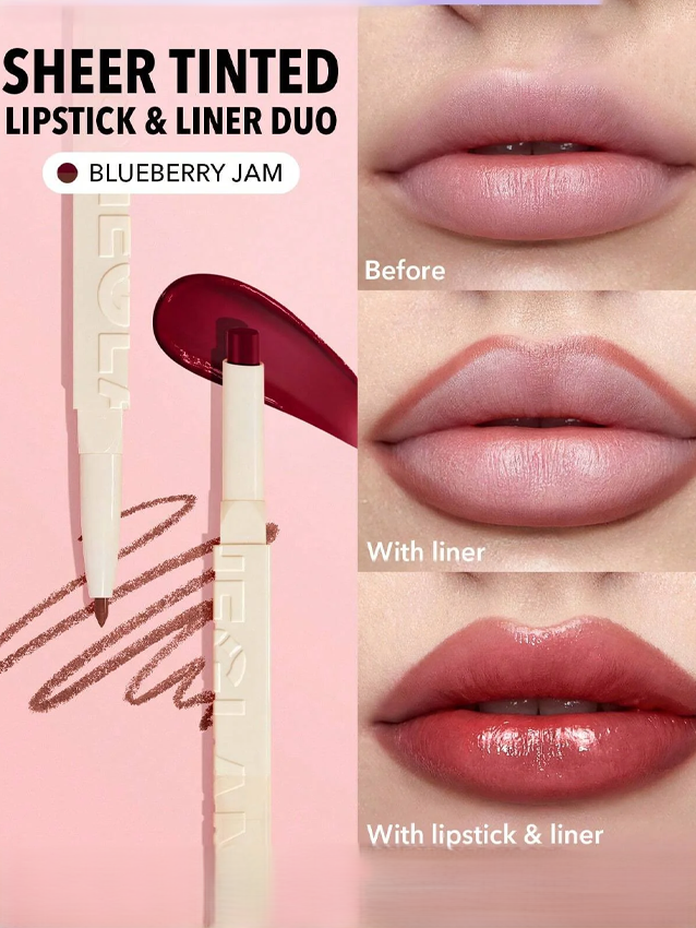 2-In-1 Matte Lip Liner Lipstick Pencil