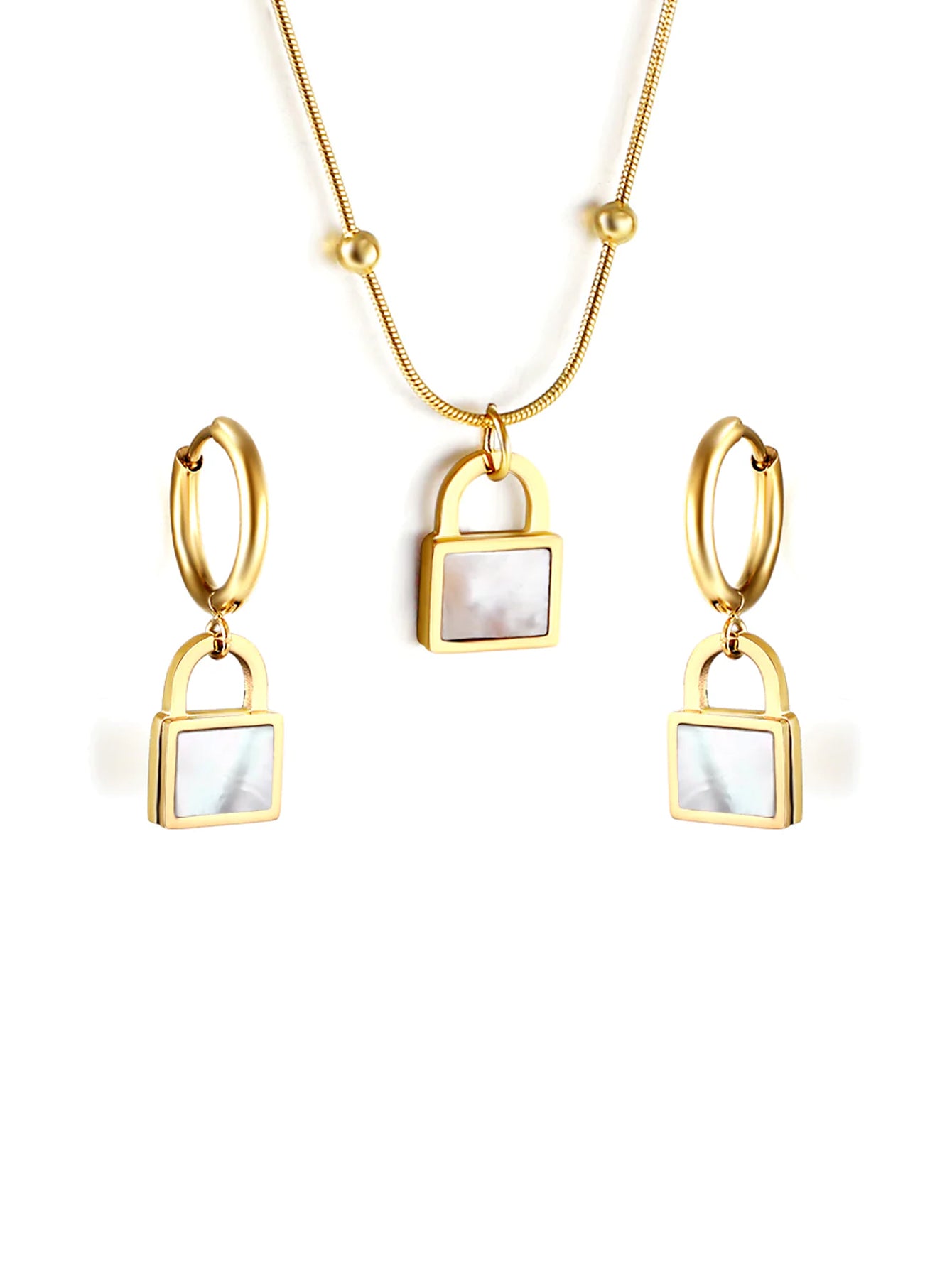 3pcs Lock Charm Jewelry Set - FD ⚡
